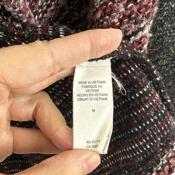 Lucky Lotus Lucky Brand Waterfall Wool Blend Knit Cardigan Sweater Womens M - Picture 10 of 13